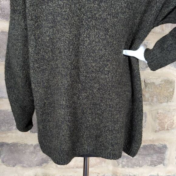 MARLED Reunited green black open front cardigan sweater size small Pockets Long - Picture 7 of 11